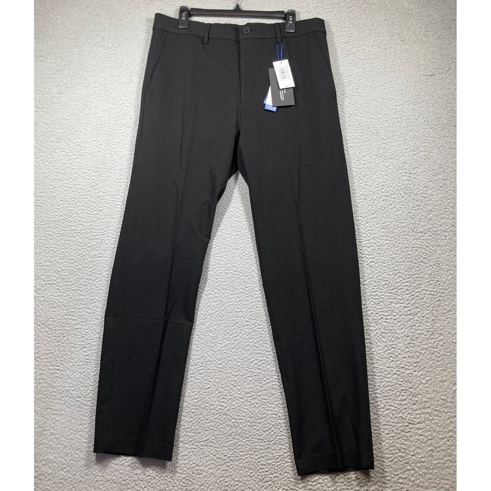 Report Collection Dress Pants Mens 36x32 NEW Black Modern Fit 4-Way Stretch New